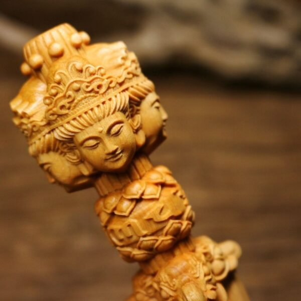 Wood Practice Instruments | Wood Spirit Pendant | Wood Key Backpack | Buddhist Vajra - Wood