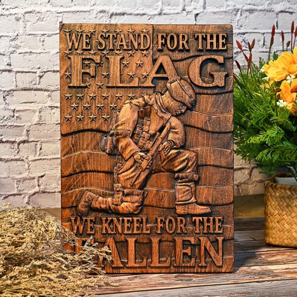 Solid wood carving American soldier plaque wood carving commemorative wooden statue ornaments home wall hanging decorations