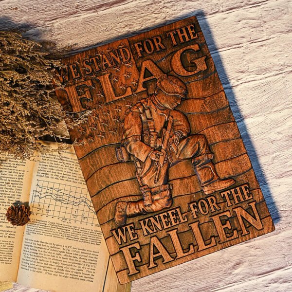 Solid wood carving American soldier plaque wood carving commemorative wooden statue ornaments home wall hanging decorations