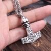 Speical Price Stainless Steel Viking Raven Necklace Men Pendants thor's hammer Necklaces Scandinavian Norse Jewelry Gift
