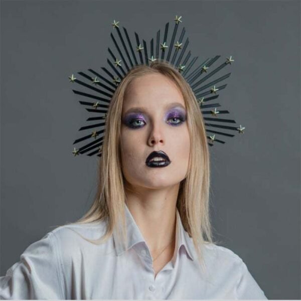 Spiked Goddess Crown Wicca  Mysterious charm exaggerated cosplay bridal party  crown