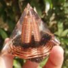 Spiral Copper Wire Orgonite Pyramid Obsidian Orgone Healing Energy Yoga Meditation Ornament - Jewelry Findings & Components