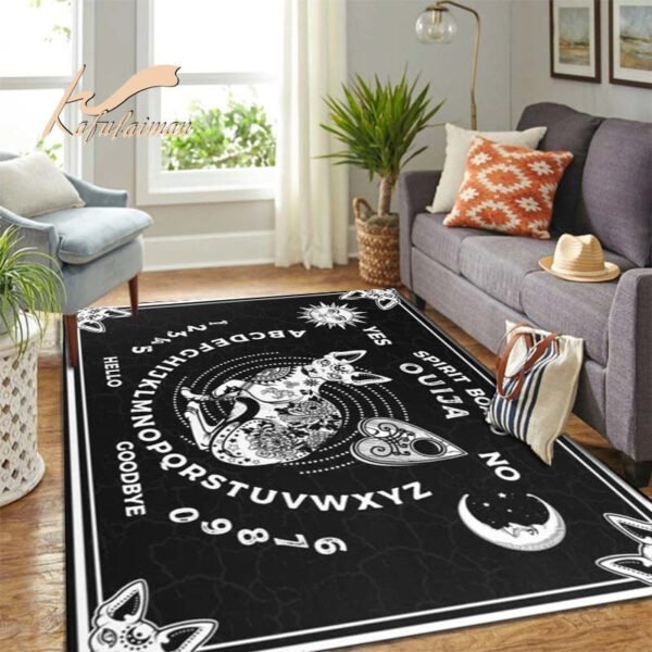 Spirit Board Carpet Skull Rug Soft Cat Mat Ouija Satanic Carpet For Living Room Bathmat Child Adult Play Mat Door Mat