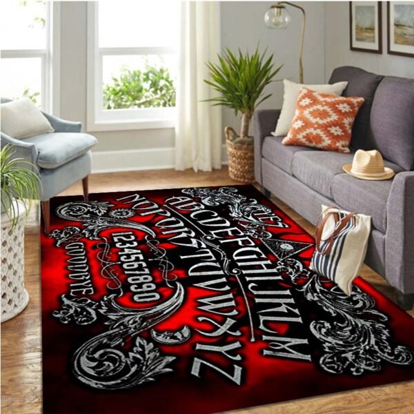 Spirit Board Carpet Skull Rug Soft Cat Mat Ouija Satanic Carpet For Living Room Bathmat Child Adult Play Mat Door Mat
