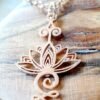 Spirit Lotus Pendant Necklace Hippie Amulet Jewelry for Women