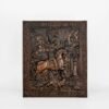 St. George and the Dragon Wood Carving Religious Wall Decoration Solid Wood Carving Ornament Christian Men's Gift