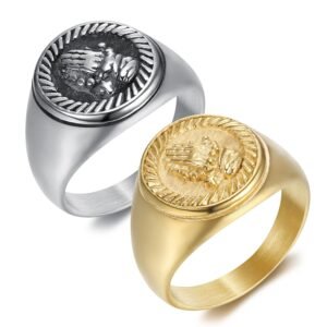 Stainless Steel Christ Prayer Ring High Quality Blessed Virgin Mary Praying Hands Ring Women Men Christian Luck Jewelry Ring| |