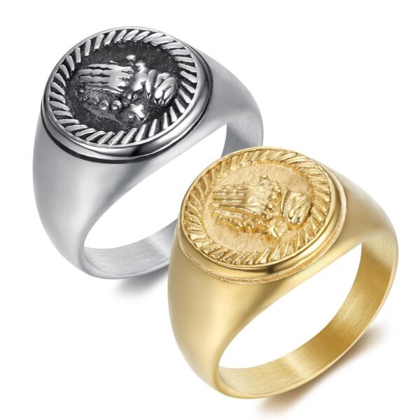 Stainless Steel Christ Prayer Ring High Quality Blessed Virgin Mary Praying Hands Ring Women Men Christian Luck Jewelry Ring| |