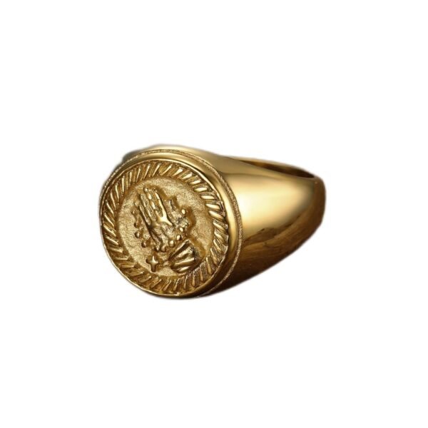 Stainless Steel Christ Prayer Ring High Quality Blessed Virgin Mary Praying Hands Ring Women Men Christian Luck Jewelry Ring| |