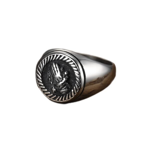 Stainless Steel Christ Prayer Ring High Quality Blessed Virgin Mary Praying Hands Ring Women Men Christian Luck Jewelry Ring| |