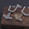 Stainless Steel Mix Gold thor's hammer mjolnir necklace viking scandinavian Odin viking necklace Men Stainless Steel gift