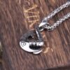 Stainless Steel Nordic Axe pendant necklace with viking wooden box as gift