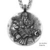 Stainless Steel Nordic Design Amulet Pendant Norse God Thor Necklace Viking Jewelry