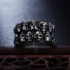 Magic Ring~Stainless Steel Personalized punk skull men's ring cool male gift locomotive ring rebellious soul is roaring HF056