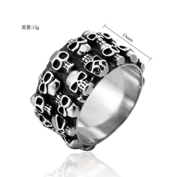 Magic Ring~Stainless Steel Personalized punk skull men's ring cool male gift locomotive ring rebellious soul is roaring HF056