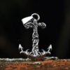 Stainless Steel Simple Classic Fashion Anchor With Pattern Cross Antique Pendant Girl Short Long Chain Necklaces Jewelry For Men