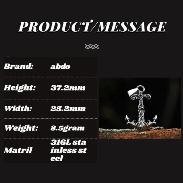 Stainless Steel Simple Classic Fashion Anchor With Pattern Cross Antique Pendant Girl Short Long Chain Necklaces Jewelry For Men