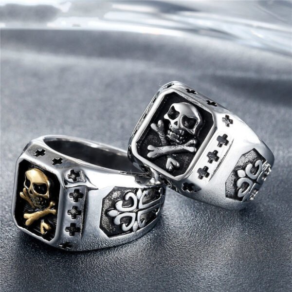 Magic Ring~Stainless Steel Skull Gothic Men Ring Reteo HipHop Punk Male Rings For Women Party Steampunk Rings Jewelry Anillo Hombre HF615