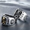 Magic Ring~Stainless Steel Skull Gothic Men Ring Reteo HipHop Punk Male Rings For Women Party Steampunk Rings Jewelry Anillo Hombre HF615