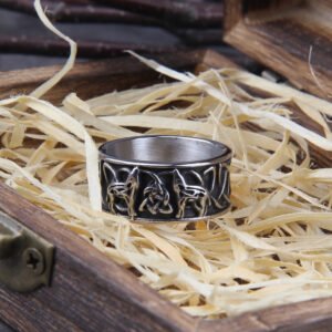 Stainless-Steel-Trendy-Hip-Hop-Rock-Punk-Nordic-Mythological-Story-Viking-Compass-Ring-Luxury-Personality-Rings Stainless Steel Trendy Hip Hop Rock Punk Nordic Mythological Story Viking Compass Ring Luxury Personality Rings for Men Women