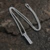 Stainless Steel Unisex Viking Jewelry Norse Rune Bar Amulet Pendant Necklace