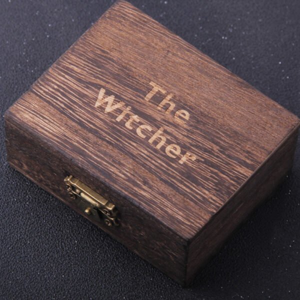 Stainless Steel Viking Dragon with Viking Rune and with wooden box as men gift never fade