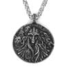 Stainless Steel Viking Jewelry Norse Goddess Freya Amulet Necklace