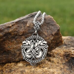 Stainless-Steel-Viking-Jewelry-Norse-Myth-Celtic-Amulet-Hollow-Out-Pendant-Necklace Stainless Steel Viking Jewelry Norse Myth Celtic Amulet Hollow Out Pendant Necklace