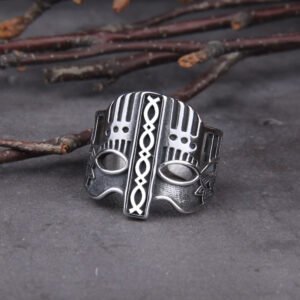 Stainless-Steel-Viking-Spartan-Warrior-Helmet-Rings-Men-Never-Fade-Nordic-Viking-Helmet-adjustable-Rings-Jewelry Stainless Steel Viking Spartan Warrior Helmet Rings Men Never Fade Nordic Viking Helmet adjustable Rings Jewelry
