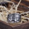 Stainless Steel Viking Vegvisir Statement Rings Men Never Fade Nordic Viking Wolf adjustable Rings Jewelry