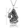 Viking Magic~Stainless steel for men grim Reaper and Knife punk Pendant Necklace Wallet Connector Charm Chain fashion Gift jewelry HE243