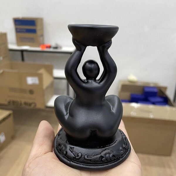 Standing Obese Beauty Statue Display Art Craft Desktop Resin Sculpture Home Ornament Crystal Ball Base Holder for 4~6cm Sphere