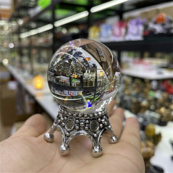 Star Moon Crown Metal Crystal Ball Holder Magic Sphere Display Stand Desktop Ornaments Photography Props