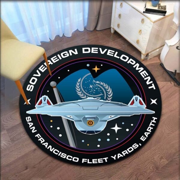 Star Trek Logo Area Round Rug Decorative living room Carpet Door Mat Bath Mat Souvenier Home Decoration carpets for living room