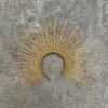 Star crown Gold Spike Halo Crown Sunburst Burning man headdress Gothic met gala spike goddess headpiece zip tie crown Z-