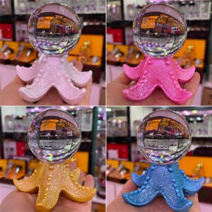 Starfish-Resin-Crafts-Ornaments-Crystal-Ball-Holder-Sphere-Display-Stand-Home-Office-Decoration-Suitable-for-4 Starfish Resin Crafts Ornaments Crystal Ball Holder Sphere Display Stand Home Office Decoration Suitable for 4-6cm Balls