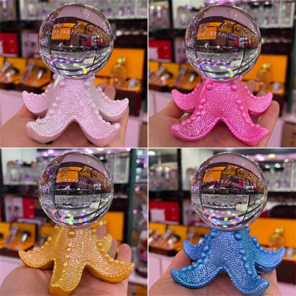 Starfish Resin Crafts Ornaments Crystal Ball Holder Sphere Display Stand Home Office Decoration Suitable for 4-6cm Balls