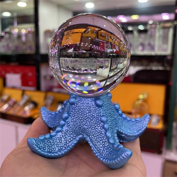 Starfish Resin Crafts Ornaments Crystal Ball Holder Sphere Display Stand Home Office Decoration Suitable for 4-6cm Balls