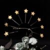 Magic Wicca~Stars crown halo crown Goth halloween tiara with gold stars Cosplay masquerade fancy goddess nigth queen astrology halo nimbus