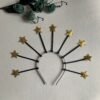 Magic Wicca~Stars crown halo crown Goth halloween tiara with gold stars Cosplay masquerade fancy goddess nigth queen astrology halo nimbus