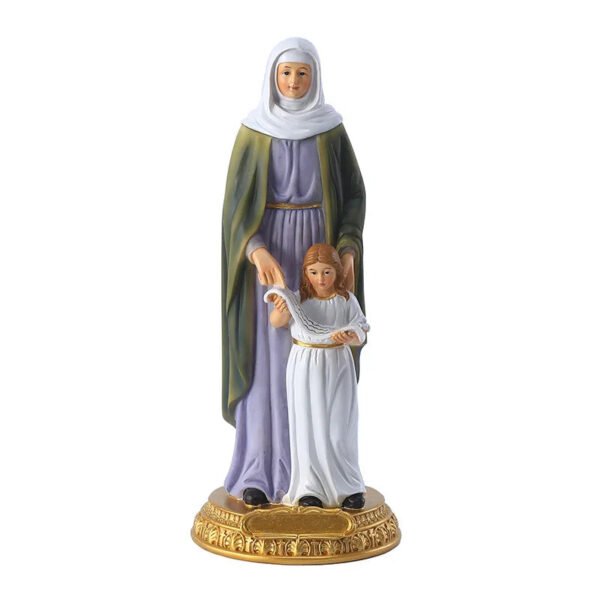 Statues of Saint Anne and Mary Church Decoration Jesus Christ Resin Religious Orthodox Home Decor