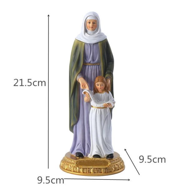 Statues of Saint Anne and Mary Church Decoration Jesus Christ Resin Religious Orthodox Home Decor