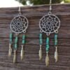 Sterling Silver Raw Amethyst Dream Catcher drop Earrings. Dream catcher dangle earrings