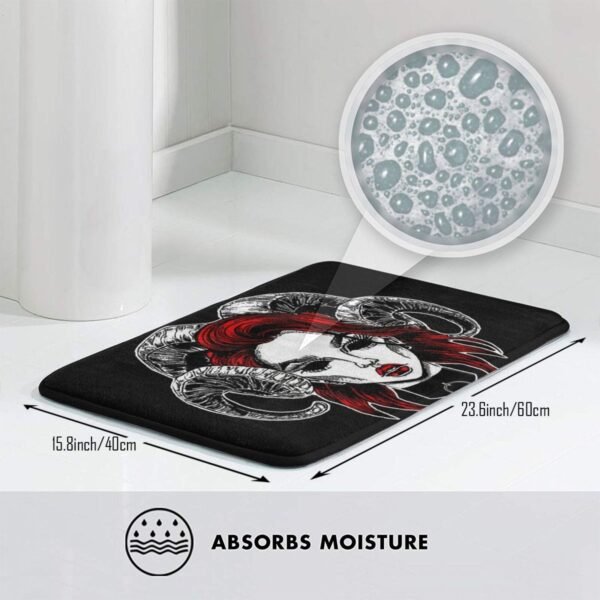 Succubus Carpet Mat Rug Cushion Soft Succubus Girls Red Hair Gothic Punk Punk Fashion Goth Red Black Pretty Cute