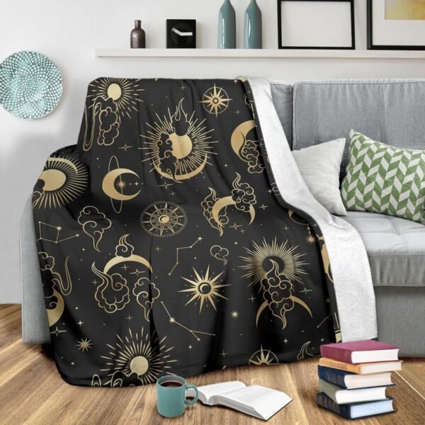Sun And Moon Bohemian 3D Printed Blanket