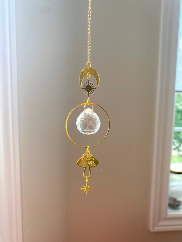 Sun Catcher | Butterfly,Moth,Dragonfly,Mushroom Crystal Prism | Boho Window Hanger | Aura Rainbow Car Accessory | Suncatcher