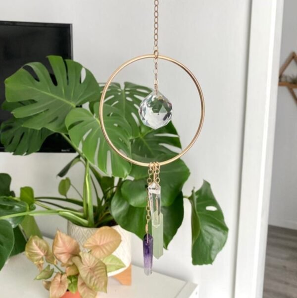 Sun Catcher Crystal Catcher Crystal Dot Rainbow Door Decorative Wall Hanging Gift