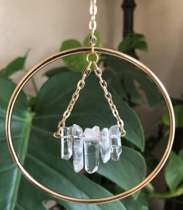 Sun Catcher Crystal Quartz Stone Windows Hanging Boho Home Decor Home Gift