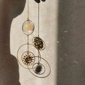 Sun Mini Suncatcher Crytal Suncatcher  wall Hanging  Boho Decor Window Decoration