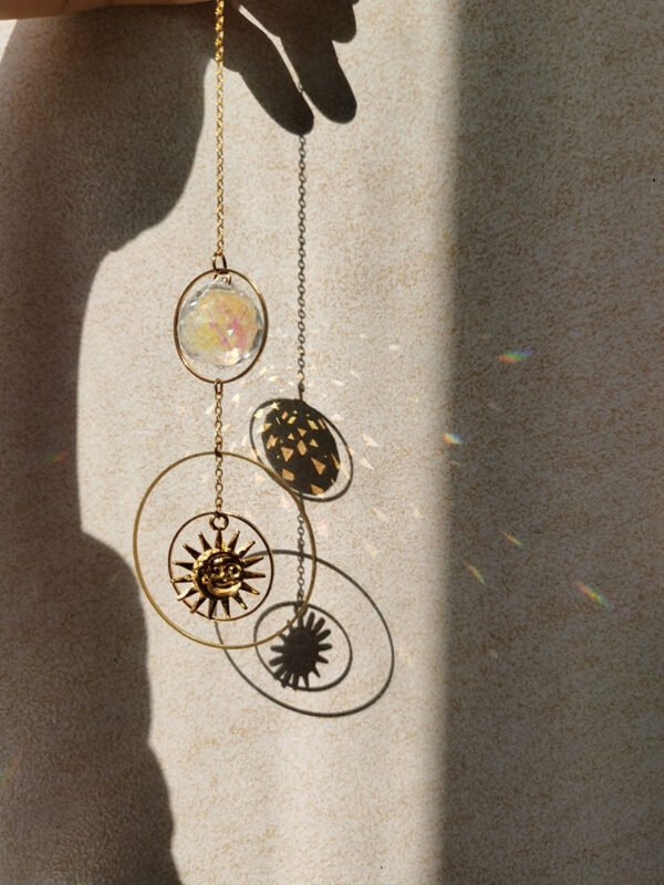Sun Mini Suncatcher Crytal Suncatcher  wall Hanging  Boho Decor Window Decoration
